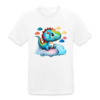 Dinosaur Baby Child Rainbow Gift - Men's Breathable T-Shirt - white - Front - AI Model Male 185 dark (185cm)