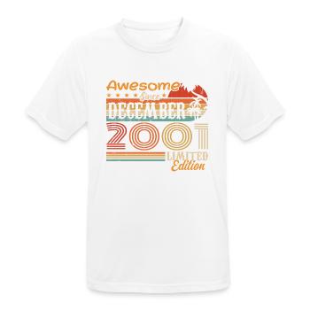 Retro Vintage Legendär Geburtstag Dezember 2001 - Männer T-Shirt atmungsaktiv - Weiß - Vorne - AI Model Male 185 dark (185cm)