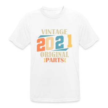 Monat 2021. Geburtstagsgeschenk 2021. 3 Jahre Geburt - Männer T-Shirt atmungsaktiv - Weiß - Vorne - AI Model Male 185 dark (185cm)