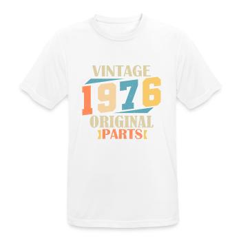 Monat 1976. 1976 Geburtstagsgeschenk. 48 Jahre alt Birt - Männer T-Shirt atmungsaktiv - Weiß - Vorne - AI Model Male 185 dark (185cm)