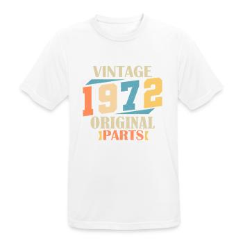 Monat 1972. 1972 Geburtstagsgeschenk. 52 Jahre alt Birt - Männer T-Shirt atmungsaktiv - Weiß - Vorne - AI Model Male 185 dark (185cm)