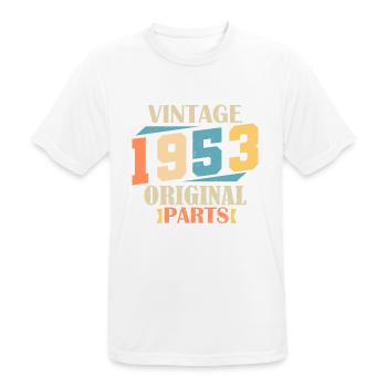Monat 1953. 1953 Geburtstagsgeschenk. 71 Jahre alt Birt - Männer T-Shirt atmungsaktiv - Weiß - Vorne - AI Model Male 185 dark (185cm)