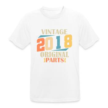 Month 2018. 2018 Birthday Gift. 6 Year Old Birth - Men's Breathable T-Shirt - white - Front - AI Model Male 185 dark (185cm)
