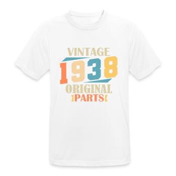 Monat 1938. 1938 Geburtstagsgeschenk. 86 Jahre alt Birt - Männer T-Shirt atmungsaktiv - Weiß - Vorne - AI Model Male 185 dark (185cm)