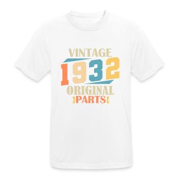 Month 1932. 1932 Birthday Gift. 92 years old Birt - Men's Breathable T-Shirt - white - Front - AI Model Male 185 dark (185cm)