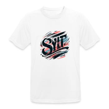 Sylt - Nordsee - Deutschland - Kampen - Insel - Männer T-Shirt atmungsaktiv - Weiß - Vorne - AI Model Male 185 dark (185cm)