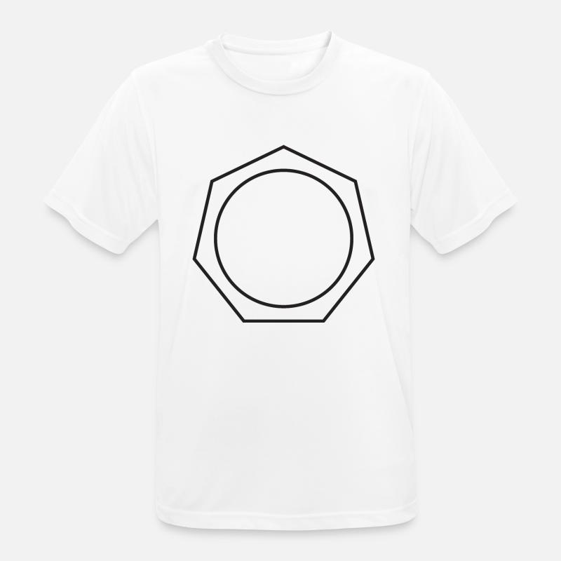 Kreis im Siebeneck oder Mutter - Männer T-Shirt atmungsaktiv - Weiß