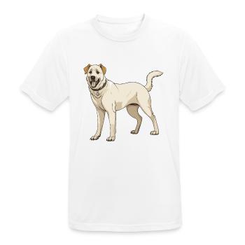 Kangal Hund - Männer T-Shirt atmungsaktiv - Weiß - Vorne - AI Model Male 185 dark (185cm)