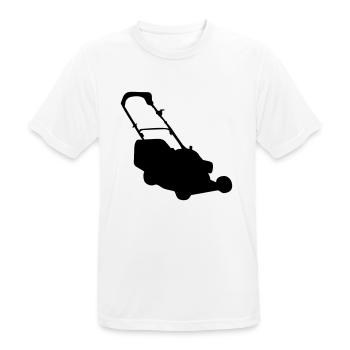 Rasenmäher - Männer T-Shirt atmungsaktiv - Weiß - Vorne - AI Model Male 185 dark (185cm)
