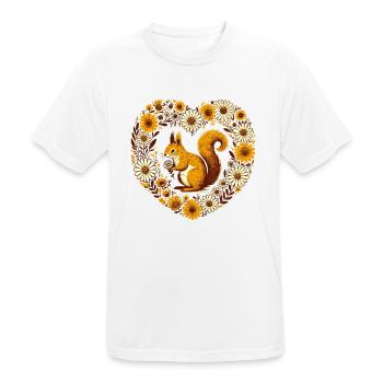 Écureuil roux - T-shirt respirant Homme - blanc - Devant - AI Model Male 185 dark (185cm)