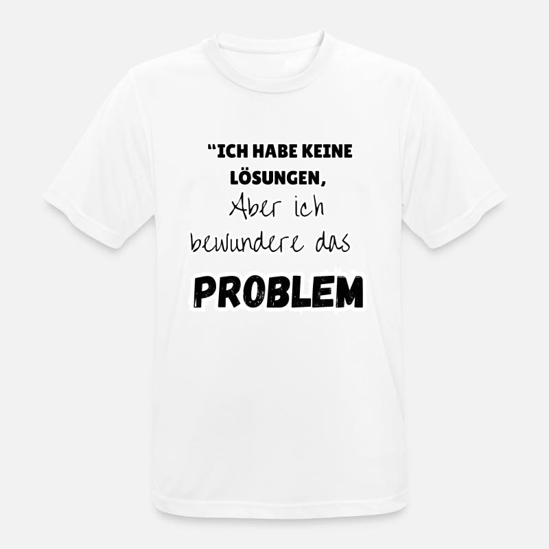 "Problem solution" - Men's Breathable T-Shirt - white