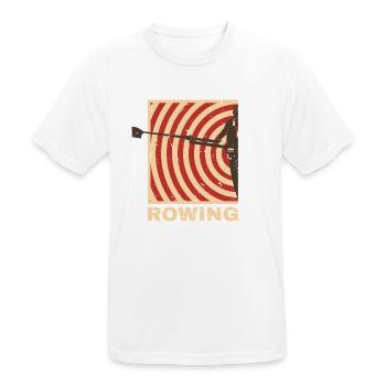 Rowing - Männer T-Shirt atmungsaktiv - Weiß - Vorne - AI Model Male 185 dark (185cm)
