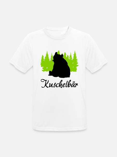"Kuschelbär: Sanfte Stärke" - Männer T-Shirt atmungsaktiv - Weiß