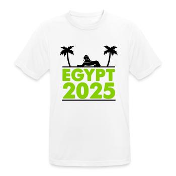 egypt 2025 - Männer T-Shirt atmungsaktiv - Weiß - Vorne - AI Model Male 185 dark (185cm)