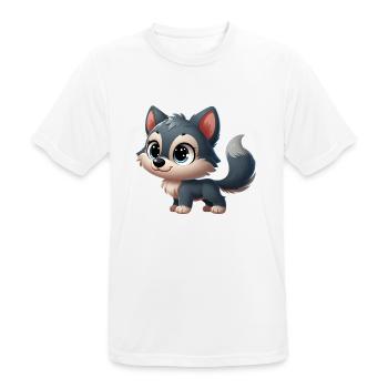 Wolf 3 - Men's Breathable T-Shirt - white - Front - AI Model Male 185 dark (185cm)