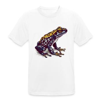 Der giftige Pfeilgiftfrosch lebt in den Tropen - Männer T-Shirt atmungsaktiv - Weiß - Vorne - AI Model Male 185 dark (185cm)