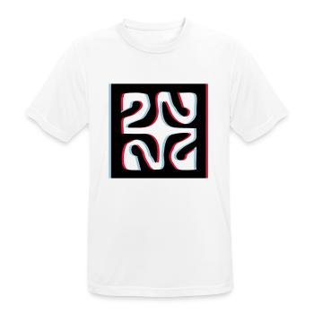 3d Diamant Tattoo - Männer T-Shirt atmungsaktiv - Weiß - Vorne - AI Model Male 185 dark (185cm)