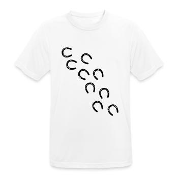 footprints horse - Men's Breathable T-Shirt - white - Front - AI Model Male 185 dark (185cm)