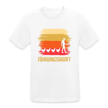 Führungskraft Hühner Hahn - Männer T-Shirt atmungsaktiv - Weiß - Vorne - AI Model Male 185 dark (185cm)