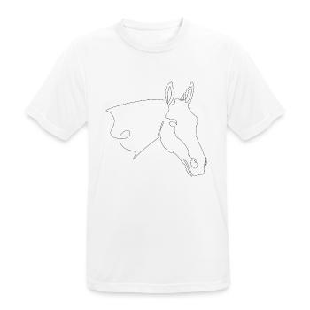 Pferdekopf Cocco - Männer T-Shirt atmungsaktiv - Weiß - Vorne - AI Model Male 185 dark (185cm)