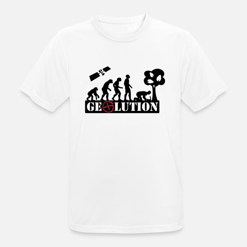 Geolution - 2color - 2O12 - T-shirt respirant Homme - blanc