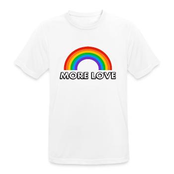 Regenbogen Mehr Liebe - Männer T-Shirt atmungsaktiv - Weiß - Vorne - AI Model Male 185 dark (185cm)
