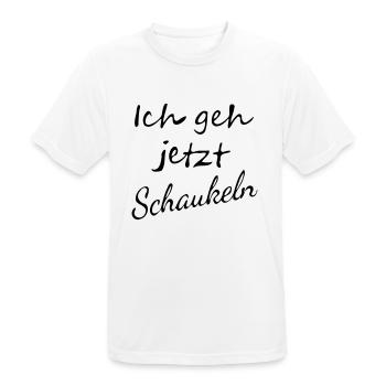 Ich geh jetzt Schaukeln - Männer T-Shirt atmungsaktiv - Weiß - Vorne - AI Model Male 185 dark (185cm)