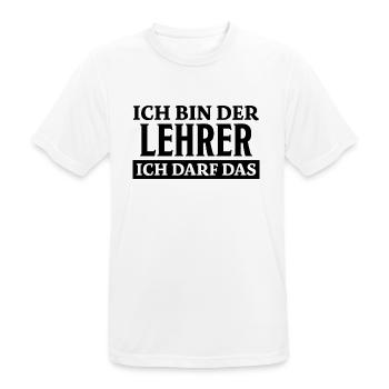 Lehrer Spruch Unterricht Lustiges Lehrer Geschenk - Männer T-Shirt atmungsaktiv - Weiß - Vorne - AI Model Male 185 dark (185cm)