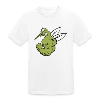 Moustique fort 02 - T-shirt respirant Homme - blanc - Devant - AI Model Male 185 dark (185cm)