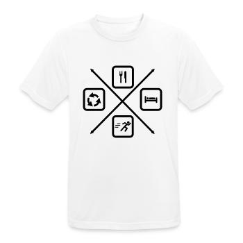The Life Cycle of a Runner,Running - Men's Breathable T-Shirt - white - Front - AI Model Male 185 dark (185cm)