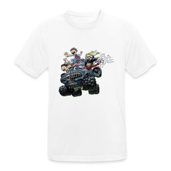 Kid Monster Truck normal - T-shirt respirant Homme - blanc - Devant - AI Model Male 185 dark (185cm)