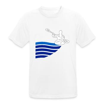 canoe - Men's Breathable T-Shirt - white - Front - AI Model Male 185 dark (185cm)