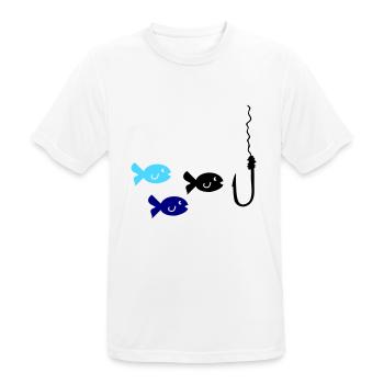 Pêche au poisson - T-shirt respirant Homme - blanc - Devant - AI Model Male 185 dark (185cm)