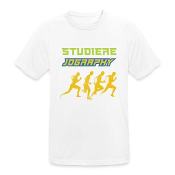 Lustiges Marathon Läufer Laufen Cross Country - Männer T-Shirt atmungsaktiv - Weiß - Vorne - AI Model Male 185 dark (185cm)