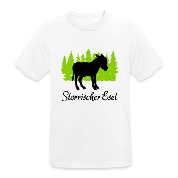 "Störrischer Esel: Charmante Sturheit" - Männer T-Shirt atmungsaktiv - Weiß - Vorne - AI Model Male 185 dark (185cm)