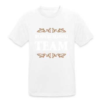 Équipe de musculation - T-shirt respirant Homme - blanc - Devant - AI Model Male 185 dark (185cm)