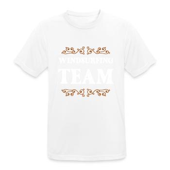 Équipe de planche à voile - T-shirt respirant Homme - blanc - Devant - AI Model Male 185 dark (185cm)