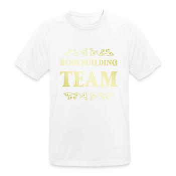 Équipe de musculation - T-shirt respirant Homme - blanc - Devant - AI Model Male 185 dark (185cm)