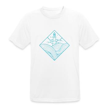 phare - T-shirt respirant Homme - blanc - Devant - AI Model Male 185 dark (185cm)