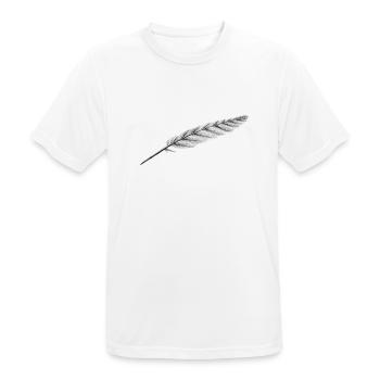 Plume bien sûr - T-shirt respirant Homme - blanc - Devant - AI Model Male 185 dark (185cm)