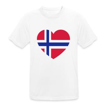 norge - Men's Breathable T-Shirt - white - Front - AI Model Male 185 dark (185cm)