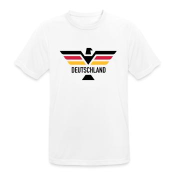 Deutschland - Männer T-Shirt atmungsaktiv - Weiß - Vorne - AI Model Male 185 dark (185cm)