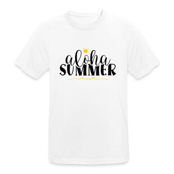 Aloha Summer - Men's Breathable T-Shirt - white - Front - AI Model Male 185 dark (185cm)