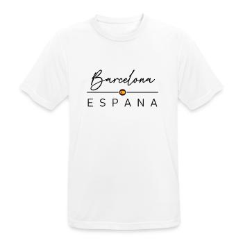 Espagne - Barcelone - Espagne - España - T-shirt respirant Homme - blanc - Devant - AI Model Male 185 dark (185cm)