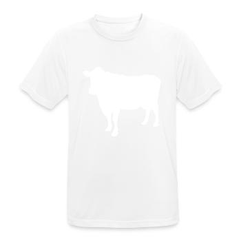 Kuh - Männer T-Shirt atmungsaktiv - Weiß - Vorne - AI Model Male 185 dark (185cm)