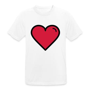 Coeur de valentine - T-shirt respirant Homme - blanc - Devant - AI Model Male 185 dark (185cm)