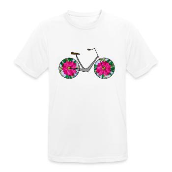 Bike - Men's Breathable T-Shirt - white - Front - AI Model Male 185 dark (185cm)