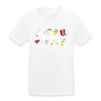 Gartenfee Gärtnerin Garten Gärtnern Kleingarten - Männer T-Shirt atmungsaktiv - Weiß - Vorne - AI Model Male 185 dark (185cm)
