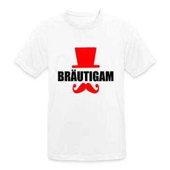bräutigam - Männer T-Shirt atmungsaktiv - Weiß - Vorne - AI Model Male 185 dark (185cm)