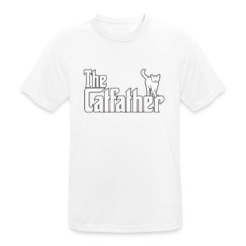 Katzen Fan Katzen Papa Katzen Parodie Katze - Männer T-Shirt atmungsaktiv - Weiß - Vorne - AI Model Male 185 dark (185cm)